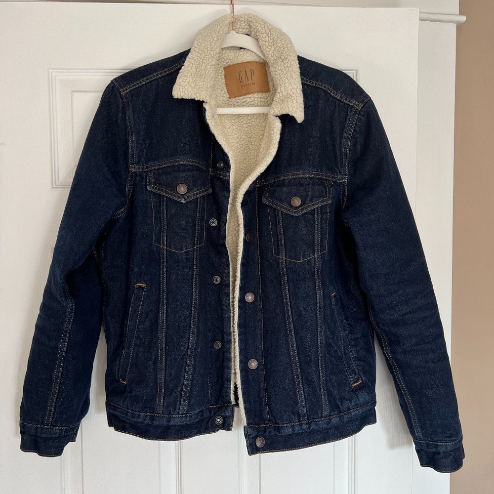 Gap Denim Sherpa Mens Jacket (Small)